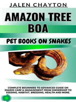 cover image of AMAZON TREE BOA  PET BOOKS ON SNAKES